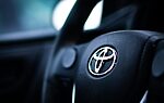 black toyota car steering wheel