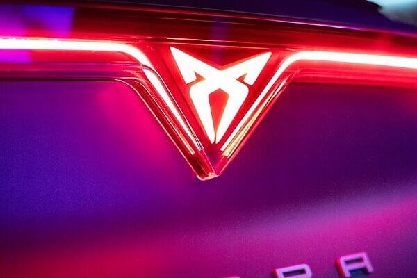 A close up of a car's tail light