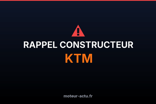 Rappel constructeur Ktm