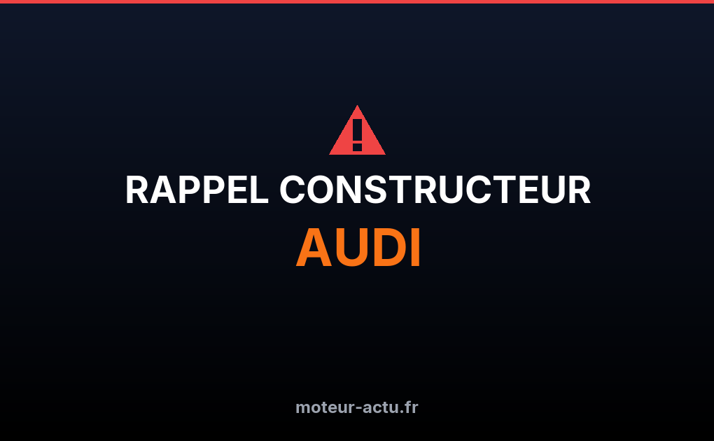 Rappel constructeur Audi
