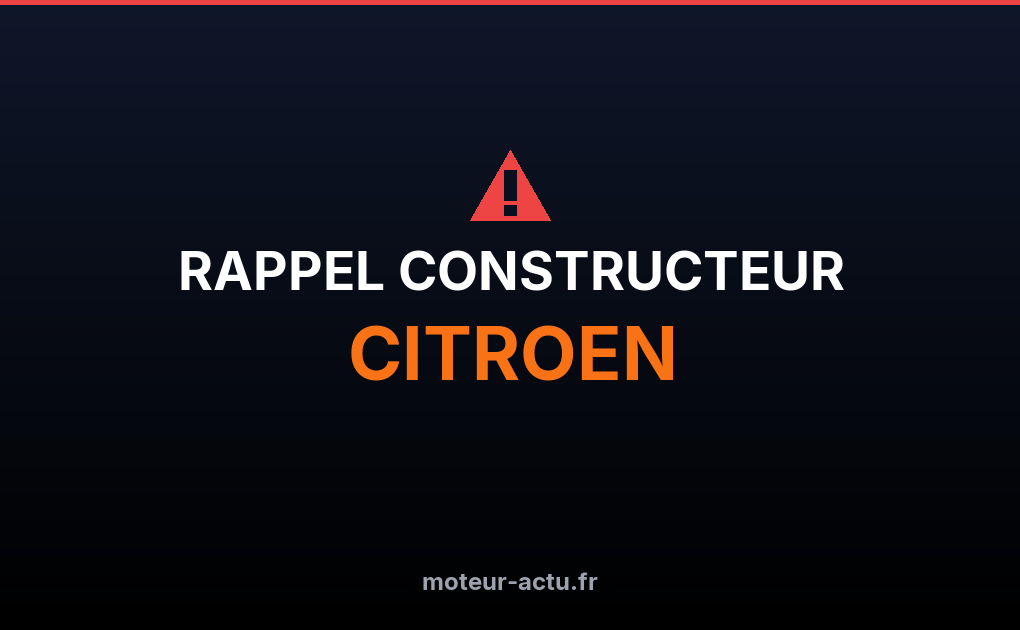 Rappel constructeur Citroen