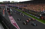 Monoplace de Formule 1 en piste lors d’un Grand Prix