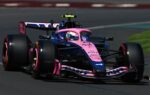 Monoplace Alpine de Formule 1 dans le paddock