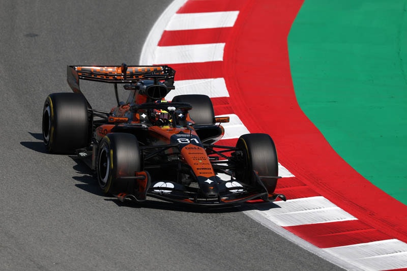 Lando Norris au volant de la McLaren MCL40 au GP Barcelone-Catalogne