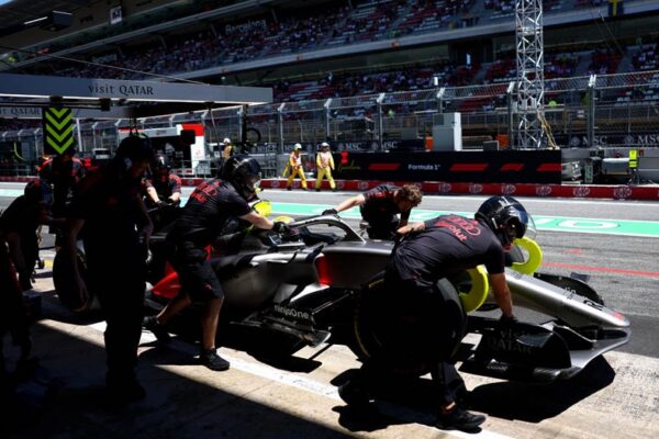 Monoplace Audi Revolut F1 Team en piste au Grand Prix de Barcelone-Catalogne