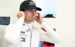 Colton Herta au volant de la Cadillac F1 sur le circuit de Barcelona-Catalunya