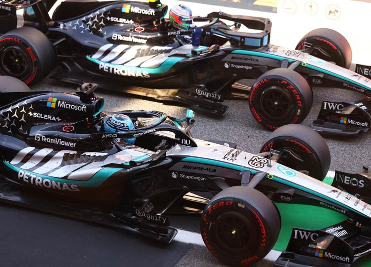 Toto Wolff dans le paddock Mercedes lors d’un Grand Prix de Formule 1