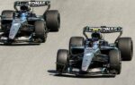 George Russell au volant de la Mercedes lors du GP de Barcelone-Catalogne
