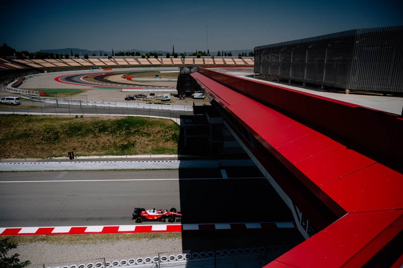Ferrari, Aston Martin et Cadillac en essais de pneus slicks sur le Circuit de Barcelona-Catalunya.