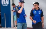 Isack Hadjar en combinaison Red Bull Racing dans le paddock de Formule 1.