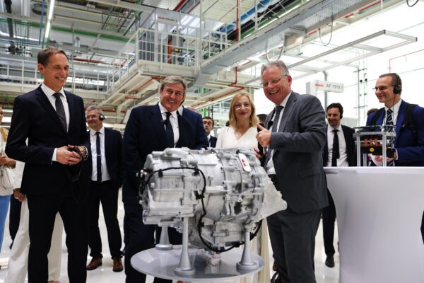 Ligne de production Audi Hungaria dédiée à une motorisation électrique dans l’usine de Győr.