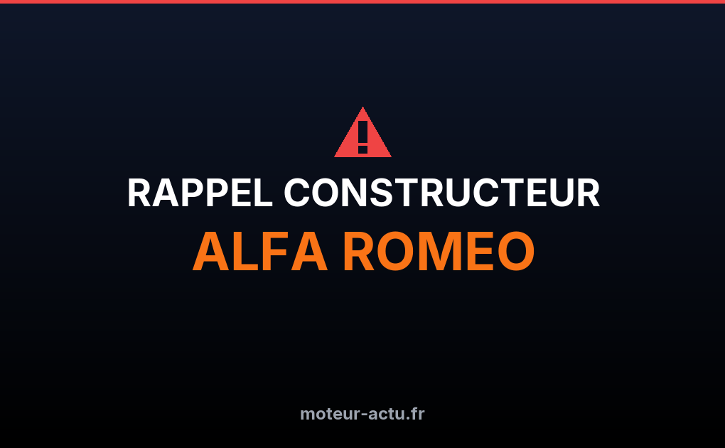 Rappel constructeur Alfa romeo