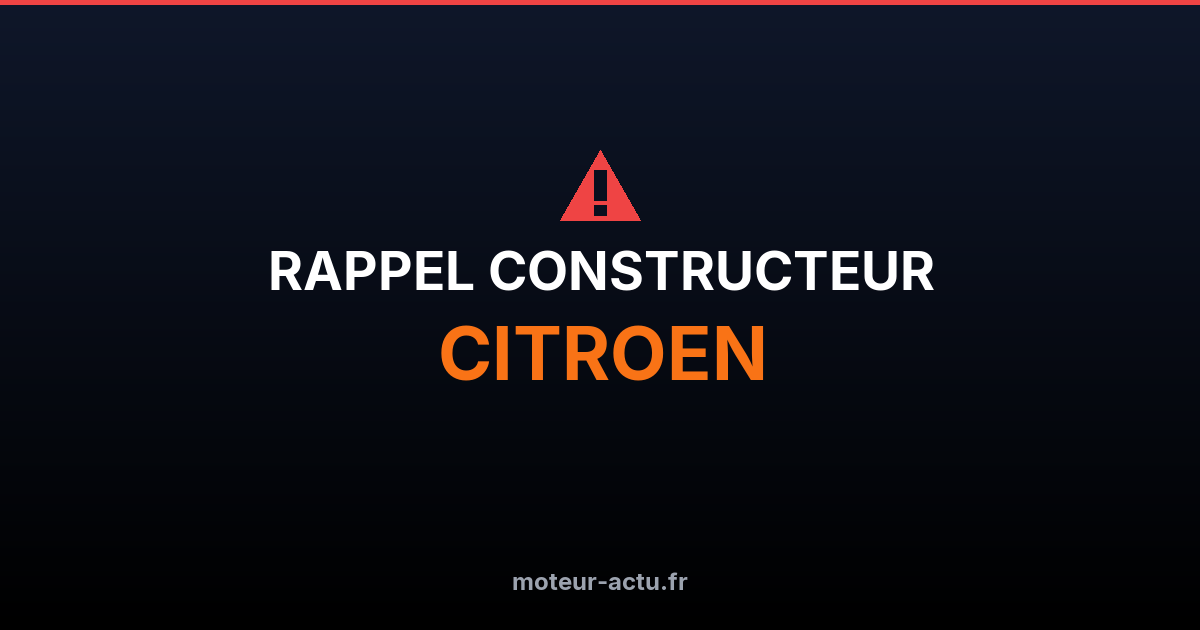 Rappel constructeur Citroen