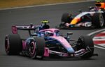 La monoplace Alpine F1 en piste lors d’un Grand Prix de Formule 1.
