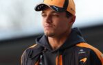 La McLaren de Lando Norris en piste lors d’un week-end de Grand Prix de Formule 1.