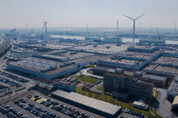 Vue d’une ligne de production Volvo dans l’usine de Gand en Belgique.