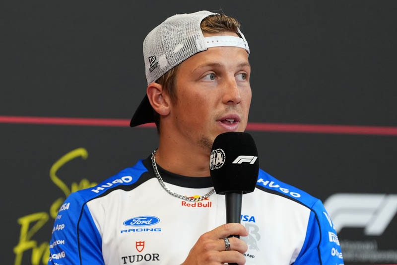 Max Verstappen en conférence de presse avant le Grand Prix de Belgique de F1 à Spa.