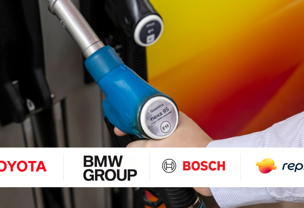Voitures Toyota, Lexus et BMW utilisées pour un test d’essence renouvelable en Espagne.