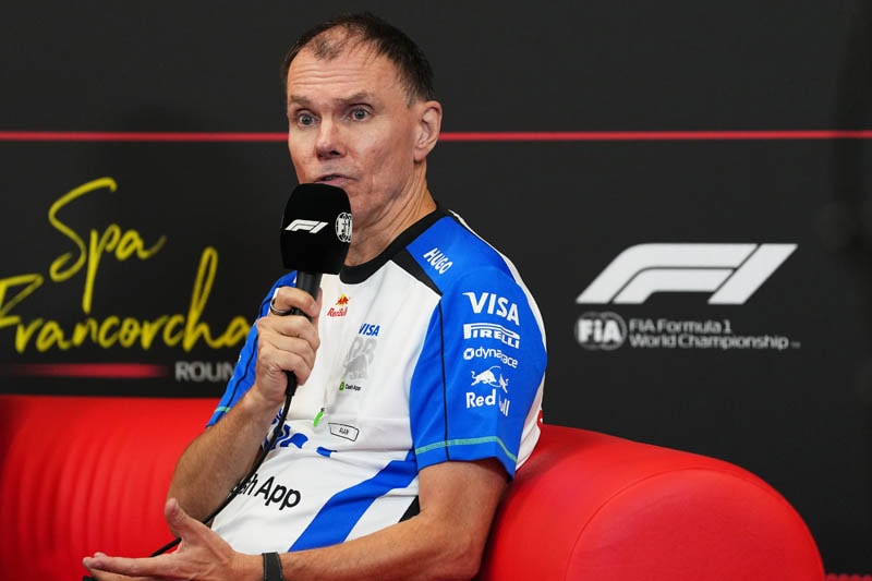 Allan McNish, Graeme Lowdon et Alan Permane en conférence de presse FIA au Grand Prix de Belgique.