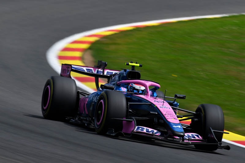 Pierre Gasly au volant de son Alpine pendant les qualifications du GP de Belgique à Spa.