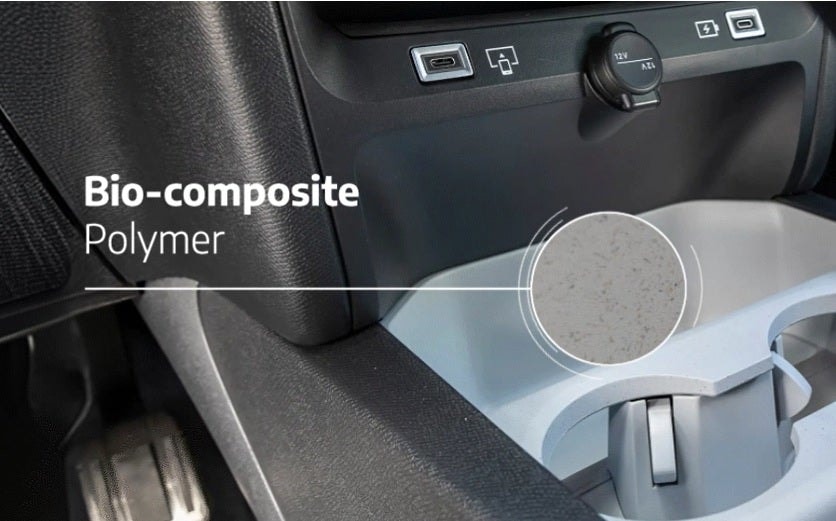 Détail de l’habitacle du Citroën C5 Aircross avec son matériau à base de fibres de vigne.