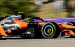 Lando Norris au volant de sa McLaren pendant la troisième séance d’essais libres.