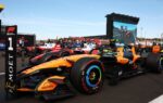 Lando Norris en piste lors des qualifications du GP de Hongrie au Hungaroring.