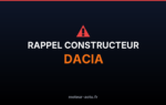 Rappel constructeur Dacia