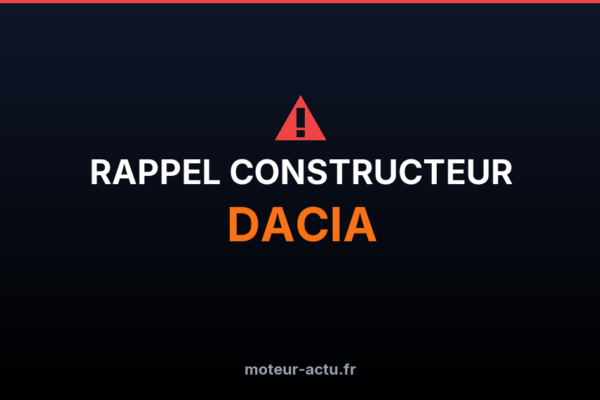 Rappel constructeur Dacia