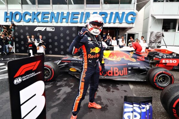 Le circuit d’Hockenheim pendant un Grand Prix de Formule 1.