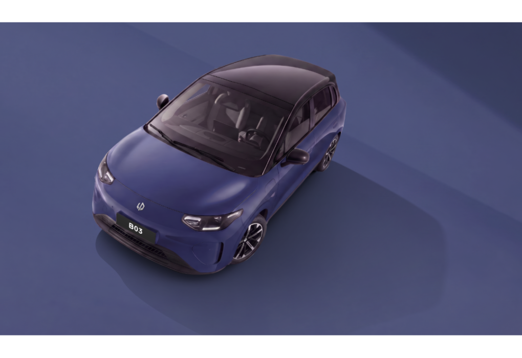La compacte électrique Leapmotor A05 dévoilée en Chine.