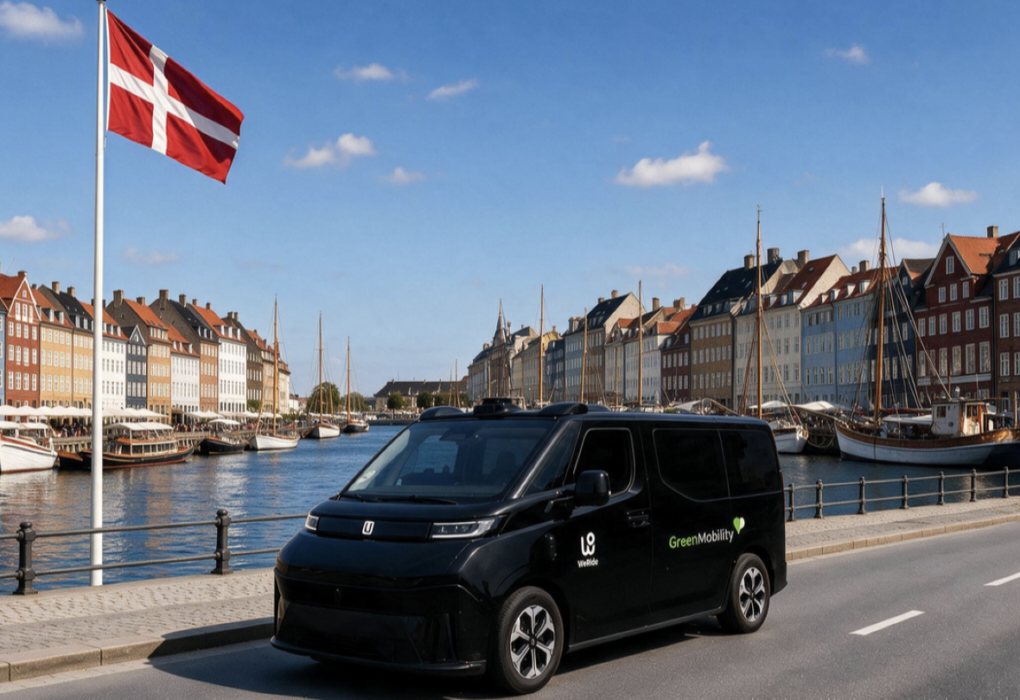 Un véhicule autonome GXR de WeRide destiné au futur service partagé avec GreenMobility au Danemark.
