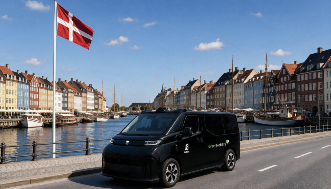 Un véhicule autonome GXR de WeRide destiné au futur service partagé avec GreenMobility au Danemark.
