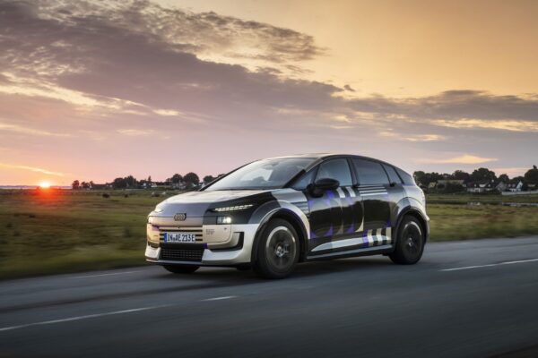 Illustration de la future compacte électrique Audi A2 e-tron.