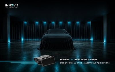 Un capteur LiDAR InnovizTwo destiné à une pile de perception pour la conduite sur autoroute.