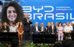 Le BYD Song Pro Super Hibrid présenté pour son lancement sur le marché brésilien.