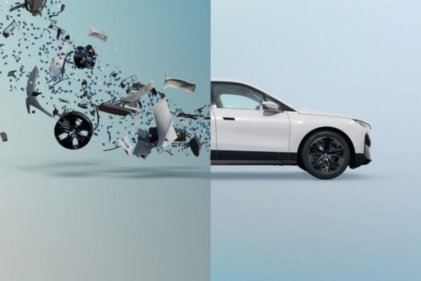 Des métaux et des pièces automobiles triés dans le cadre du projet de recyclage Car2Car de BMW.