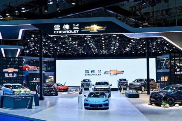 Un modèle Chevrolet présenté sur le marché automobile chinois.