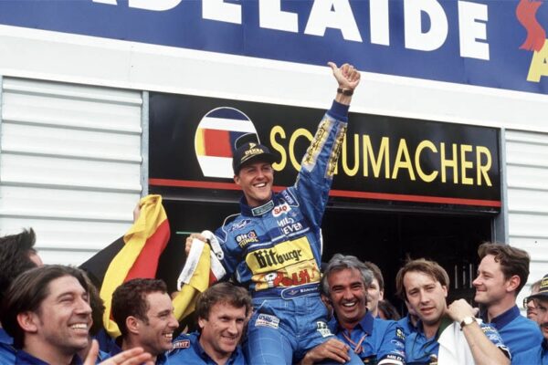 Michael Schumacher pendant la saison 1994 de Formule 1 évoquée dans le documentaire Netflix.