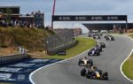 Une monoplace Red Bull en piste lors du GP des Pays-Bas à Zandvoort.