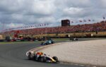 Les monoplaces Racing Bulls en piste lors du Grand Prix des Pays-Bas.