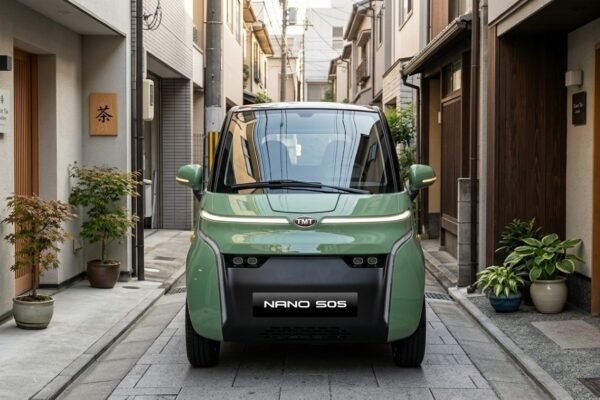La TMT Nano S05, une microcar électrique à deux places destinée au marché vietnamien.