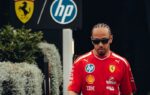 Lewis Hamilton au volant de sa Ferrari pendant la course de Zandvoort.