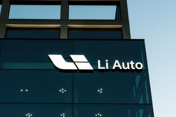 Le logo du constructeur automobile chinois Li Auto est affiché.