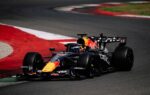 Une monoplace en piste au Mugello pendant les essais de pneus Pirelli pour la F1 2027.