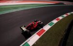 Charles Leclerc au volant de la Ferrari sur le circuit de Monza pendant les EL1 du GP d’Italie.