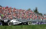 Une Cadillac MAC-26 en piste pendant les essais libres du Grand Prix d'Italie.