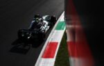 George Russell au volant de la Mercedes lors des qualifications du Grand Prix d'Italie à Monza.