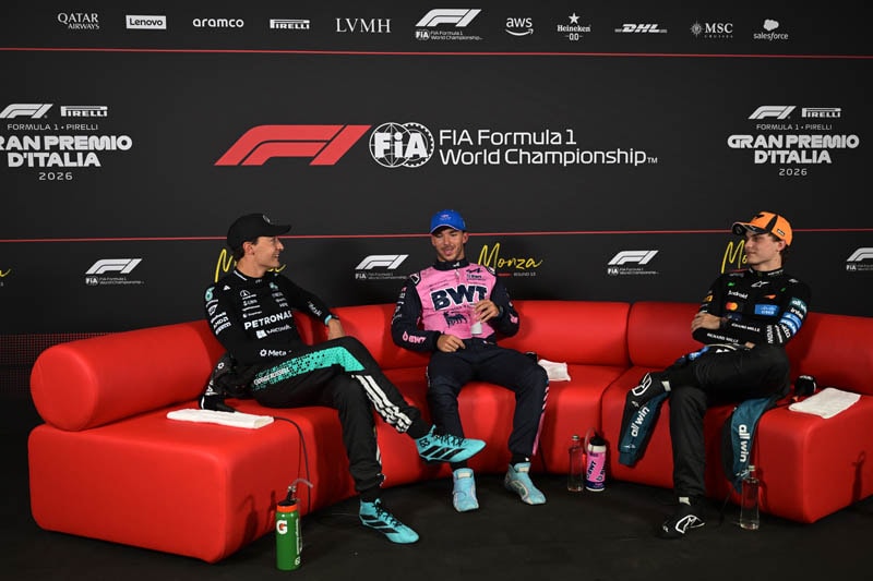 Pierre Gasly après avoir décroché la pole position du Grand Prix d’Italie à Monza.