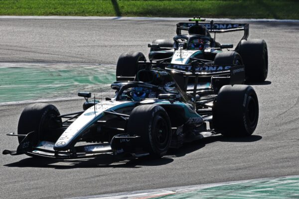Kimi Antonelli et George Russell avec Mercedes lors du Grand Prix d’Italie à Monza.